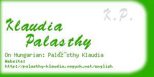 klaudia palasthy business card